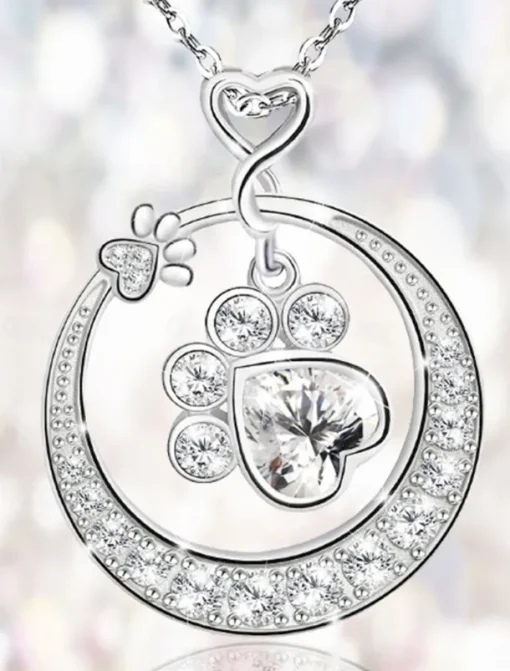 Necklace Chrome Women's Fashion Cute Classic Animal Lovely Round Necklace For Daily Valentine's Day