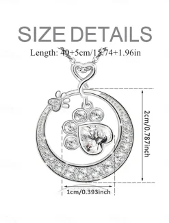 Necklace Chrome Women's Fashion Cute Classic Animal Lovely Round Necklace For Daily Valentine's Day