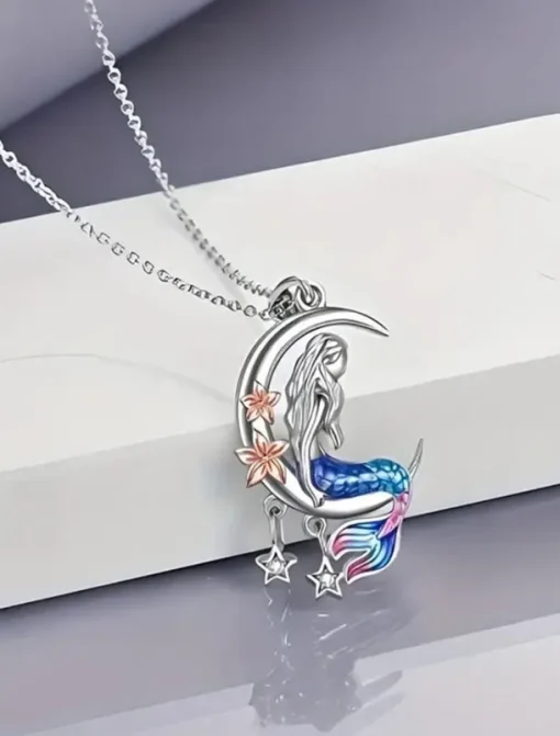 Necklace Chrome Women's Fashion Cute Classic Geometrical Mermaid Lovely Geometric Necklace For Party Valentine's Day Street