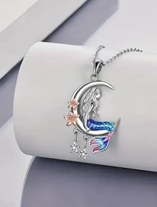 Necklace Chrome Women's Fashion Cute Classic Geometrical Mermaid Lovely Geometric Necklace For Party Valentine's Day Street