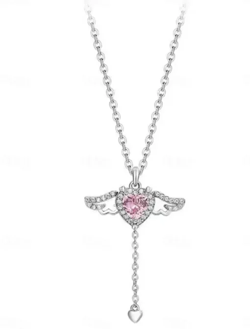 Necklace Copper Women's Fashion Cute Classic Angel Lovely Heart Shape Necklace For Party Daily Valentine's Day