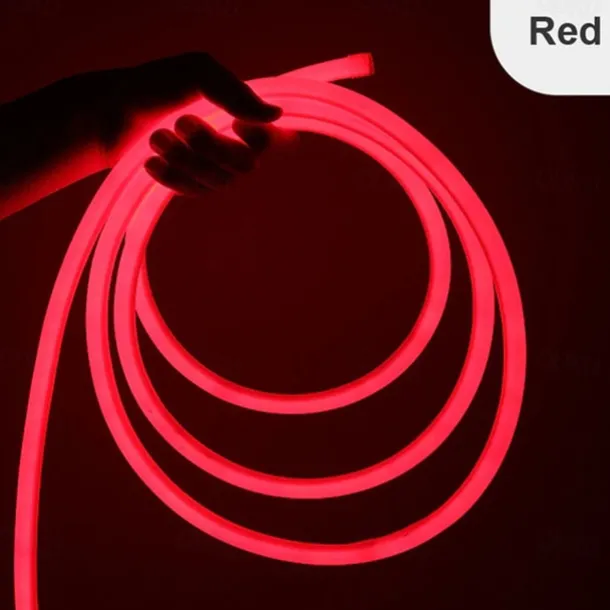 Neon Light Sign LED Strip Flexiable 360 Round Tube Lamp 30M IP67 Waterproof Flexible Rope String Home Decoration