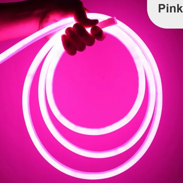 Neon Light Sign LED Strip Flexiable 360 Round Tube Lamp 30M IP67 Waterproof Flexible Rope String Home Decoration