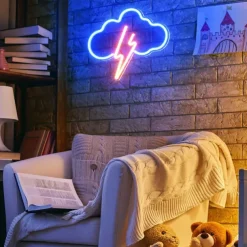 Neon Sign Cloud Led Neon Light Wall Light Wall Decor Battery or USB Powered Light Up Acrylic Neon Signs for Bedroom Kids Room Living Room