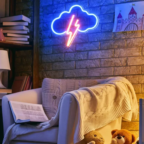 Neon Sign Cloud Led Neon Light Wall Light Wall Decor Battery or USB Powered Light Up Acrylic Neon Signs for Bedroom Kids Room Living Room