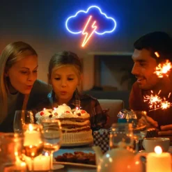 Neon Sign Cloud Led Neon Light Wall Light Wall Decor Battery or USB Powered Light Up Acrylic Neon Signs for Bedroom Kids Room Living Room