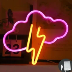 Neon Sign Cloud Led Neon Light Wall Light Wall Decor Battery or USB Powered Light Up Acrylic Neon Signs for Bedroom Kids Room Living Room