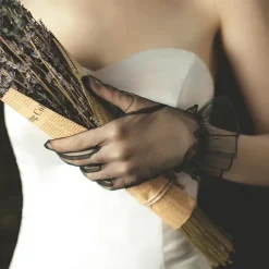 Net Wrist Length Glove Party / Evening / Lace With Ruffles / Solid Wedding / Party Glove