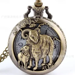 New Arrival Quartz Pocket Watch Open-faced Cover Mixed Style Wild Wolf Embossment Transparent Lid Pendant Unisex Women Men Watch