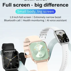 New Bluetooth Calls Smart watch 1.9 inch Full Touch Screen Men Women Fitness Bracelet Custom Watch Face For Android ios smartwatch Menbox