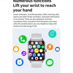 New Bluetooth Calls Smart watch 1.9 inch Full Touch Screen Men Women Fitness Bracelet Custom Watch Face For Android ios smartwatch Menbox