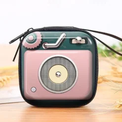 New creative tinplate coin purse retro audio cassette coin purse keychain earphone storage bag stonego bag 1PC/2Pcs (6 type optional)