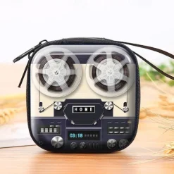 New creative tinplate coin purse retro audio cassette coin purse keychain earphone storage bag stonego bag 1PC/2Pcs (6 type optional)