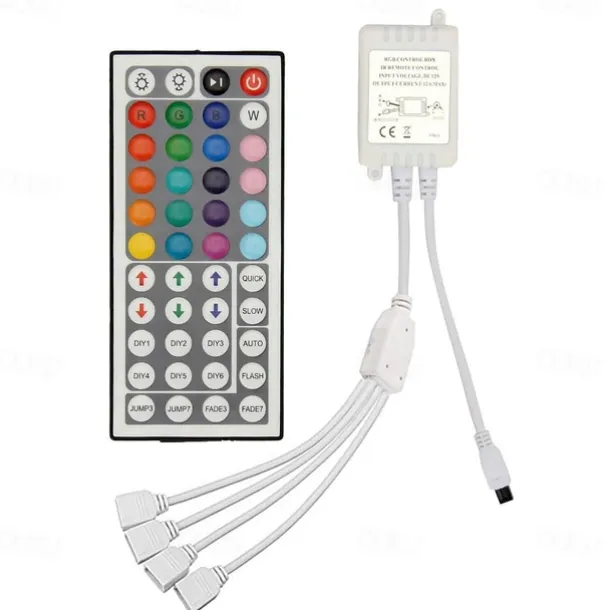 New Design of High Quality IR 44 key RGB Controller Four Way Integrated Outlet Controller of Double Sided Circuit Board DC12-24V