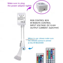 New Design of High Quality IR 44 key RGB Controller Four Way Integrated Outlet Controller of Double Sided Circuit Board DC12-24V