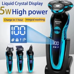 New Electric Shaver Washable Rechargeable Electric Razor Shaving Machine for Men Beard Trimmer Wet-Dry Dual Use