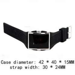 New Fashion Hot Personality Leisure Mens Womens Unisex White Black LED Digital Sports Wrist Watch