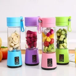 New Juicing Machine Home Portable Juicing Cup Four Leaf Mini Juicing Machine Portable Mixer Fruit Milk Shake Handheld Electric Juicing Machine USB Charging Multifunctional Mixer Kitchen Supplies