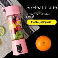 New Juicing Machine Home Portable Juicing Cup Four Leaf Mini Juicing Machine Portable Mixer Fruit Milk Shake Handheld Electric Juicing Machine USB Charging Multifunctional Mixer Kitchen Supplies