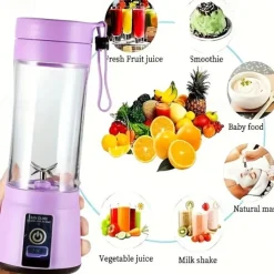 New Juicing Machine Home Portable Juicing Cup Four Leaf Mini Juicing Machine Portable Mixer Fruit Milk Shake Handheld Electric Juicing Machine USB Charging Multifunctional Mixer Kitchen Supplies