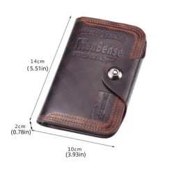 New Men Credit Card Holder Wallet Leather Short Male Purse With Coin Pocket Card Holder Trifold Wallet Men's Clutch Money Bag Coin Purses