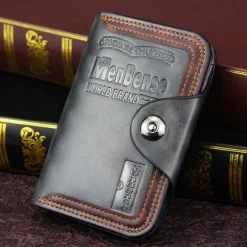 New Men Credit Card Holder Wallet Leather Short Male Purse With Coin Pocket Card Holder Trifold Wallet Men's Clutch Money Bag Coin Purses