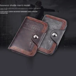 New Men Credit Card Holder Wallet Leather Short Male Purse With Coin Pocket Card Holder Trifold Wallet Men's Clutch Money Bag Coin Purses