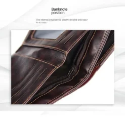 New Men Credit Card Holder Wallet Leather Short Male Purse With Coin Pocket Card Holder Trifold Wallet Men's Clutch Money Bag Coin Purses