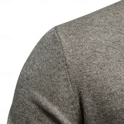 New Mens Knit Stand Mock Neck Cotton Cardigan Casual Social Autumn Button-up Sweater Jacket for Men