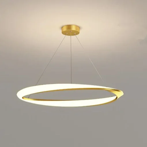 New Net Red Restaurant Chandelier Simple Modern Ring Dining Room Lamp Creative Personalized Household Table Lamp