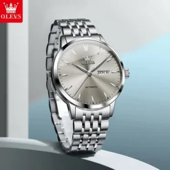 New Olevs Olevs Brand Light Luxury Men'S Business Watch Calendar Week Display Simple Leisure Automatic Mechanical Watch Waterproof Sports Men'S Wristwatch