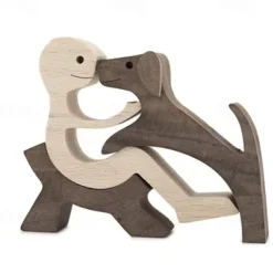 New Product Puppy Family Ornaments Wooden Crafts Ornaments Tabletop Ornaments Creative Decorative Animal Ornaments
