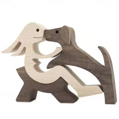 New Product Puppy Family Ornaments Wooden Crafts Ornaments Tabletop Ornaments Creative Decorative Animal Ornaments