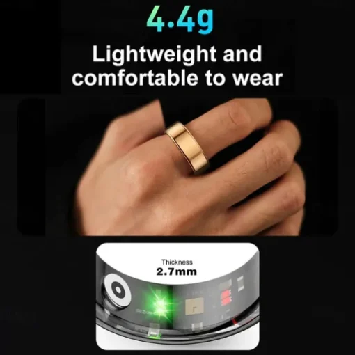 NEW R02 Smart Ring Multifunctional Step Health Tracker Heart Rate Blood Oxygen Monitor Waterproof Men Women Sleep Fitness