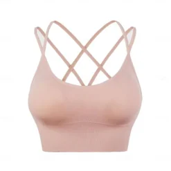 New Spring/Summer High Strength Shockproof Sports Bra Women's Running Fitness Bra Set Gathering Yoga Suit Tank Top