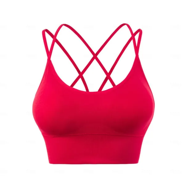 New Spring/Summer High Strength Shockproof Sports Bra Women's Running Fitness Bra Set Gathering Yoga Suit Tank Top