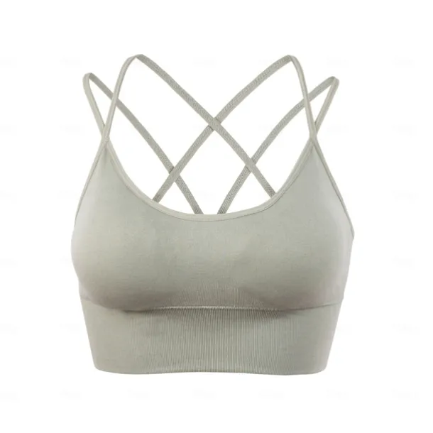 New Spring/Summer High Strength Shockproof Sports Bra Women's Running Fitness Bra Set Gathering Yoga Suit Tank Top