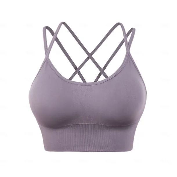 New Spring/Summer High Strength Shockproof Sports Bra Women's Running Fitness Bra Set Gathering Yoga Suit Tank Top