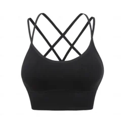 New Spring/Summer High Strength Shockproof Sports Bra Women's Running Fitness Bra Set Gathering Yoga Suit Tank Top