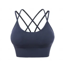 New Spring/Summer High Strength Shockproof Sports Bra Women's Running Fitness Bra Set Gathering Yoga Suit Tank Top