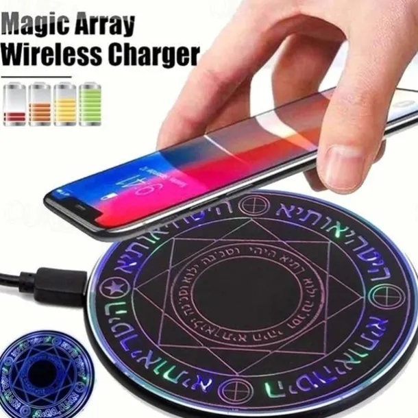 New Super Fast Charger 30W/20W/15W/10W Qi Wireless Fast Charger Glowing Magic Array Qi Wireless Charger Charging Pad for iPhone iPhone12 iphone 11 Samsung S20 Note20 Huawei Xiaomi