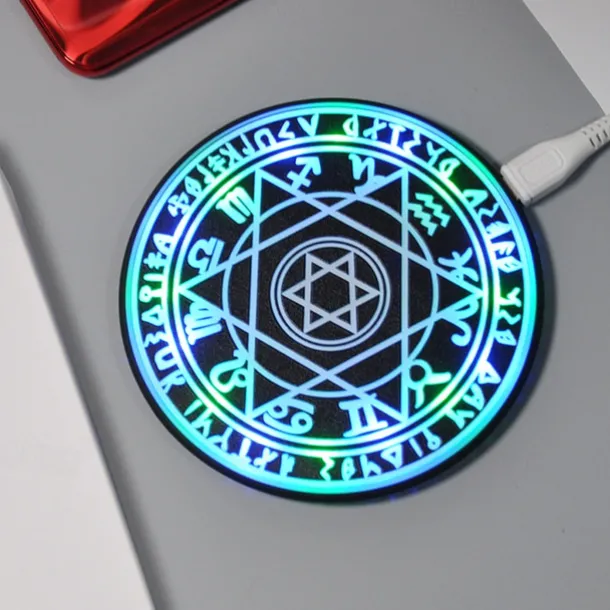 New Super Fast Charger 30W/20W/15W/10W Qi Wireless Fast Charger Glowing Magic Array Qi Wireless Charger Charging Pad for iPhone iPhone12 iphone 11 Samsung S20 Note20 Huawei Xiaomi