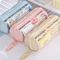 New Transparent Pen Bag Creative Simple Multi-functional Primary and Secondary School Students Stationery Pencil Case Large Capacity Pencil Case