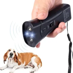 New Ultrasonic Dog Chaser Aggressive Attack Repeller Trainer LED Flashlight training Repeller Control Anti Bark Barking