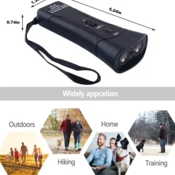 New Ultrasonic Dog Chaser Aggressive Attack Repeller Trainer LED Flashlight training Repeller Control Anti Bark Barking