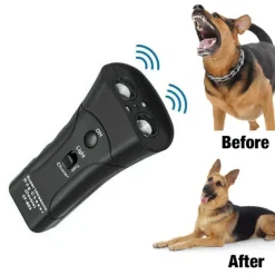 New Ultrasonic Dog Chaser Aggressive Attack Repeller Trainer LED Flashlight training Repeller Control Anti Bark Barking