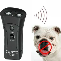 New Ultrasonic Dog Chaser Aggressive Attack Repeller Trainer LED Flashlight training Repeller Control Anti Bark Barking