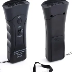 New Ultrasonic Dog Chaser Aggressive Attack Repeller Trainer LED Flashlight training Repeller Control Anti Bark Barking