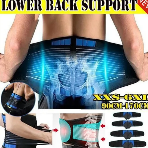 New Upgrade High Comfort Adjustable Neoprene Waist Support Double Pull Lumbar Support Brace Low In Back Belt Brace Pain Relief Band Waist
