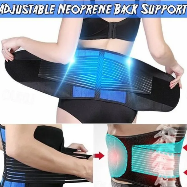 New Upgrade High Comfort Adjustable Neoprene Waist Support Double Pull Lumbar Support Brace Low In Back Belt Brace Pain Relief Band Waist